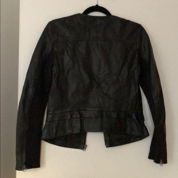 Halogen Zip Racer Leather Jacket - Picture 4 of 4